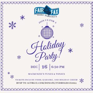 Fairfax Young Democrats Holiday Party @ Mackenzie's Tunes & Tonics (Ste 210)