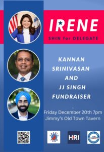 Kannan Srinivasan (SD32) / JJ Singh (HD26) Fundraiser @ Jimmy's Old Town Tavern